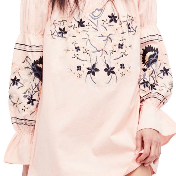 FREE PEOPLE Embroidered Tunic Dress small - Picture 6 of 7